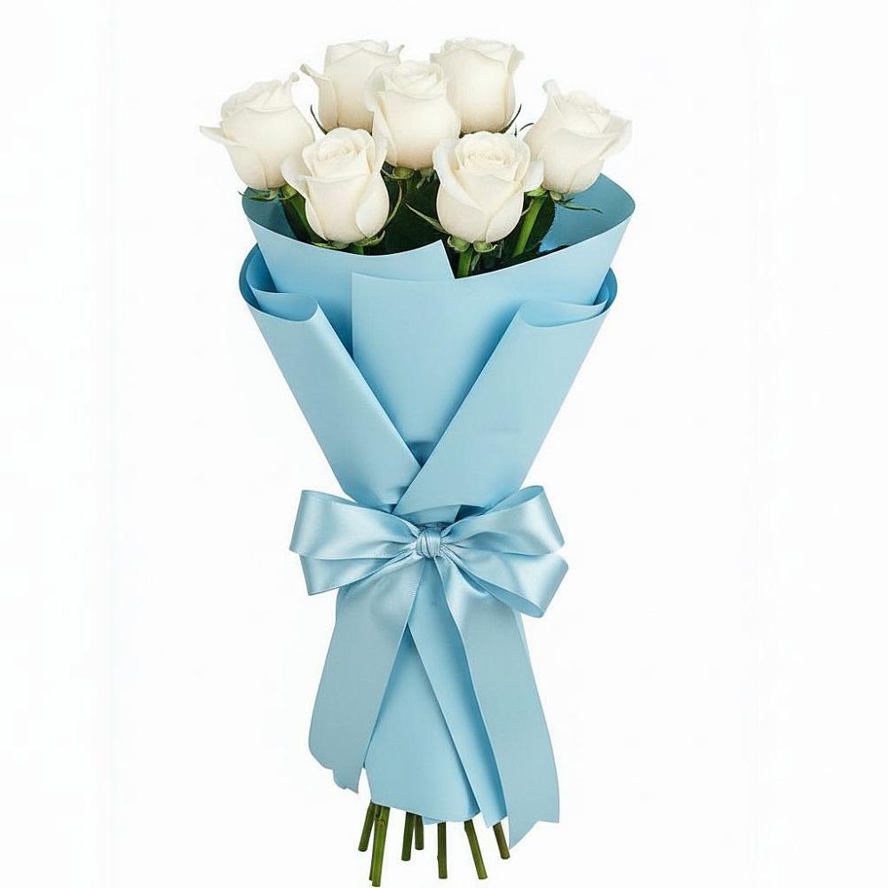 Букет 7 белых роз Проуд в Малиновом озере
