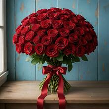 Букет Красные розы Блэк Меджик в Малиновом озере
