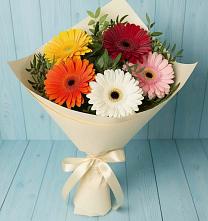 Букет цветов из:  Герберы #REPLACE_PRED# Малиновом озере