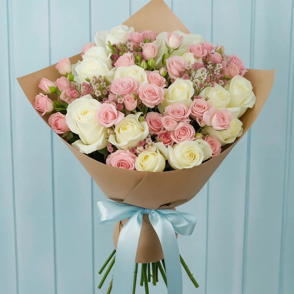 Букет цветов из: Розы в Малиновом озере