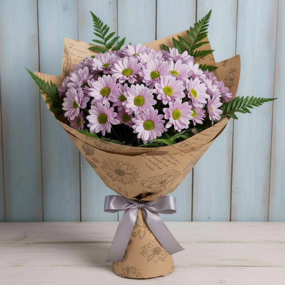 Букет цветов из: Хризантемы в Малиновом озере