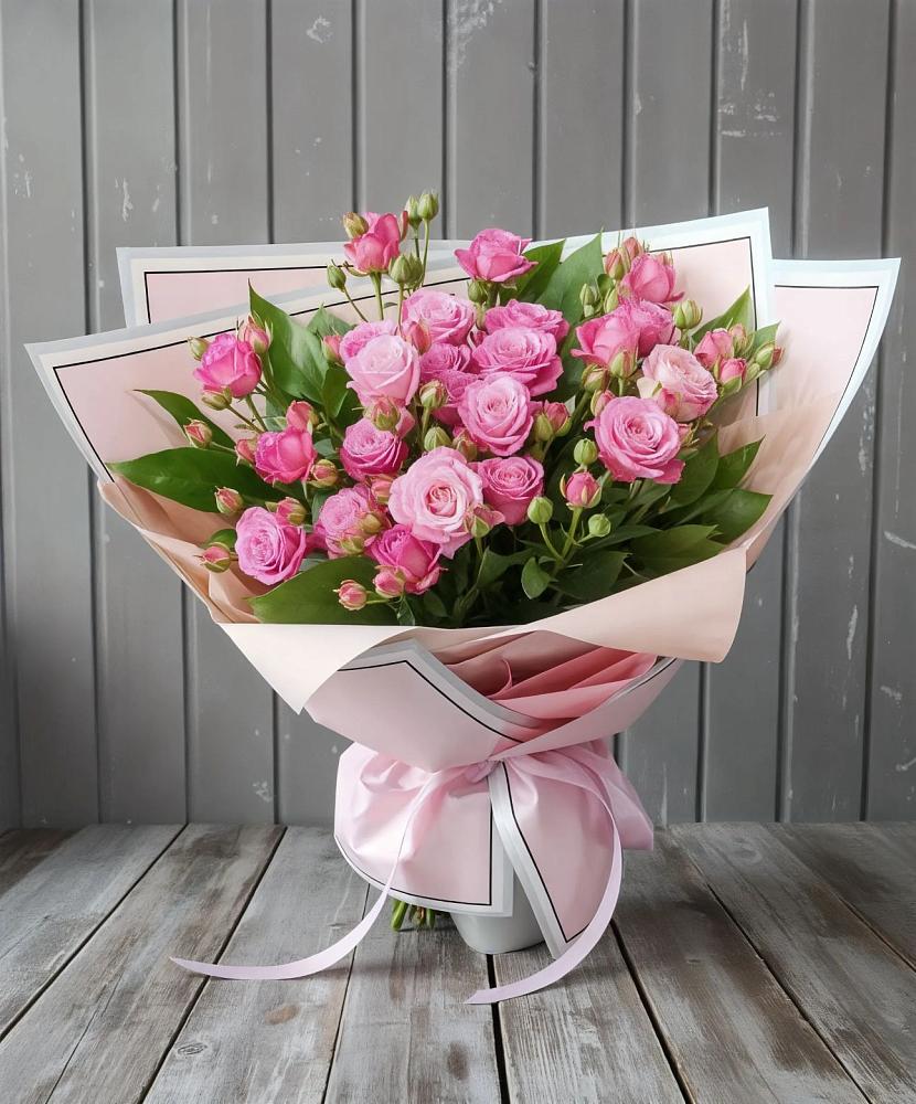 Букет Розовый кустик в Малиновом озере