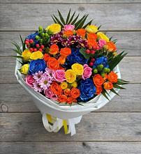 Букет цветов из:  Розы и Хризантемы #REPLACE_PRED# Малиновом озере