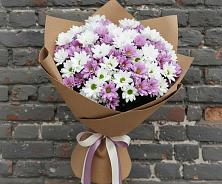 Букет цветов из:  Хризантемы #REPLACE_PRED# Малиновом озере